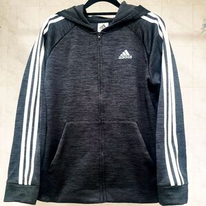 Adidas Boys' Zip Front Indicator Hooded Jacket Size L